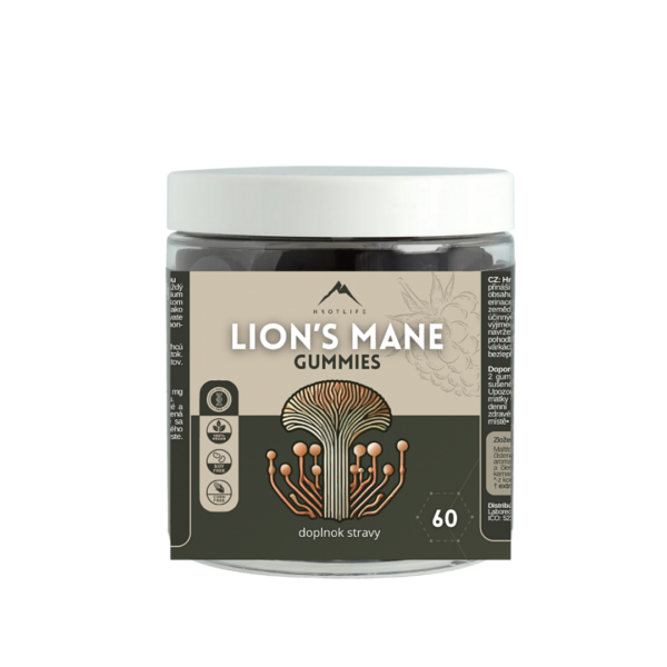 Lion´s mane gummies Hrotlife - 60 gummies s hubou Hericium - Image 2